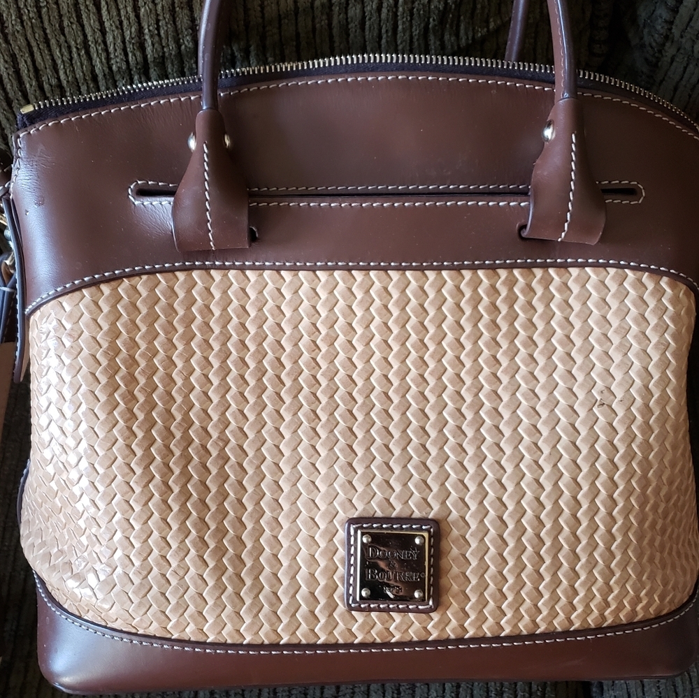 Dooney & Bourke Embossed Woven Leather Satchel